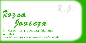 rozsa jovicza business card